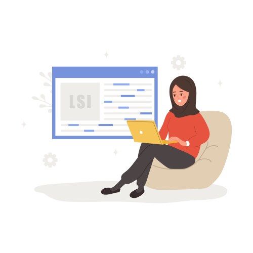 Lsi keyword latent semantic indexing key phrases vektorbild