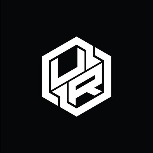 Fk logo monogram hexagon shape with geometric – Royalty-Free Vector ...