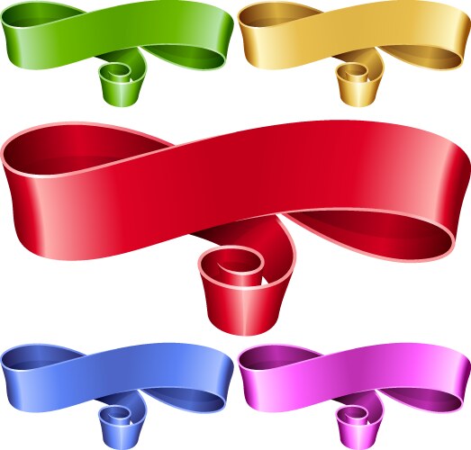 Winding ribbon heraldic symbol for decoration Vector Image