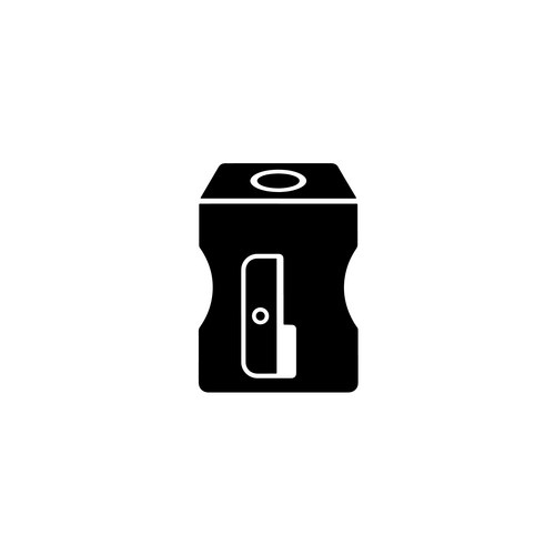 Black Plastic Pencil Sharpener – Royalty-Free Vector | VectorStock