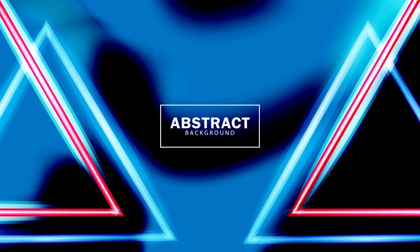 Polygon abstract neon effect Royalty Free Vector Image