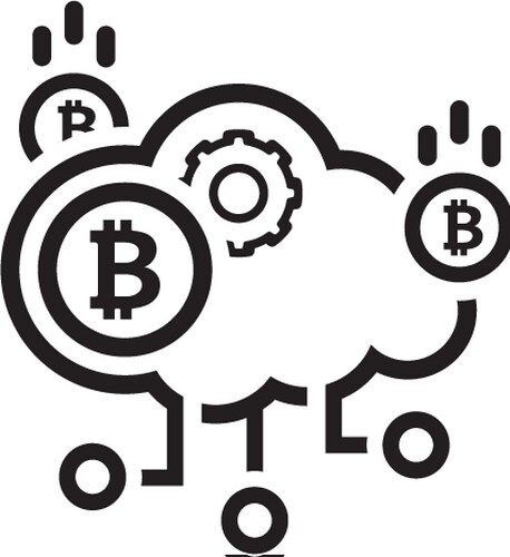 Cloud Mining Icon Vector Image