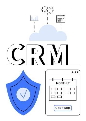 Crm tools integrating data scheduling vector image