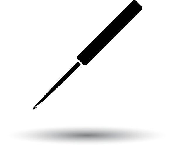 Crochet hook icon Royalty Free Vector Image - VectorStock