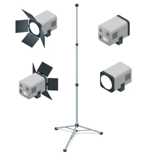 Realistic spotlight set light Royalty Free Vector Image