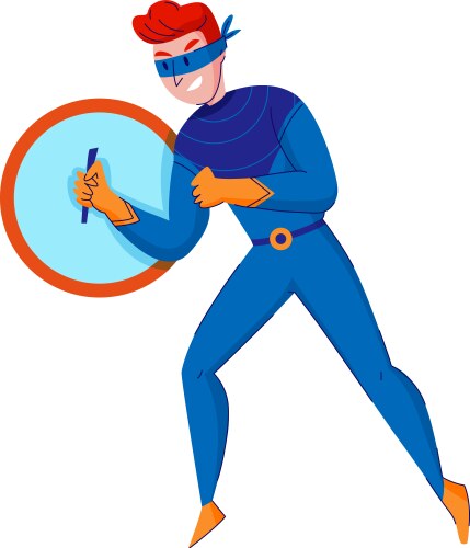 flat superhero vector image vector image