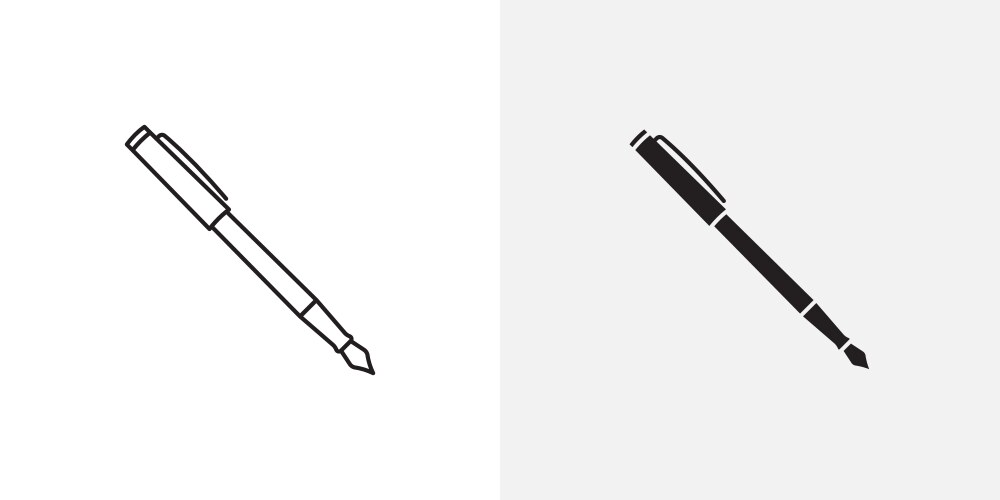 Pen icon set Royalty Free Vector Image - VectorStock