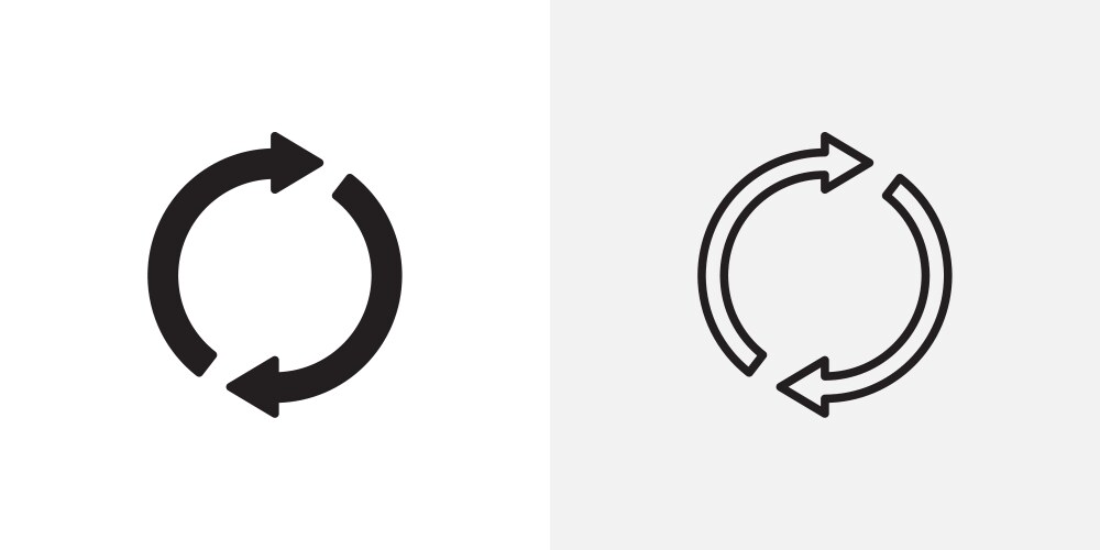 Refresh icons pack for apps and ui ux desigs vector image