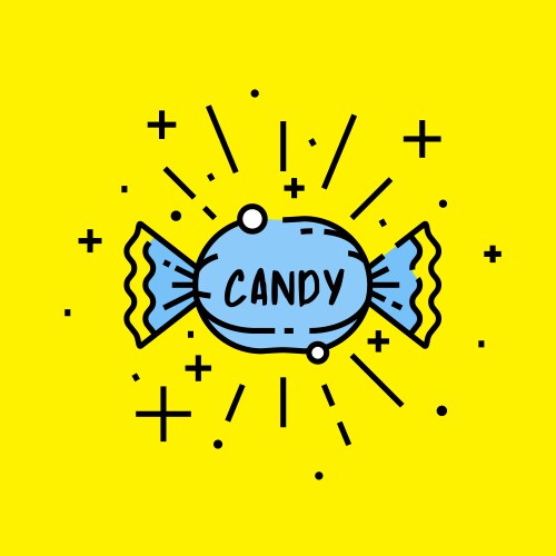 Wrapped candy Royalty Free Vector Image - VectorStock