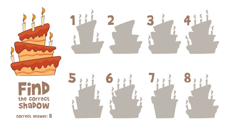 Find the correct shadow 2 same objects vector image
