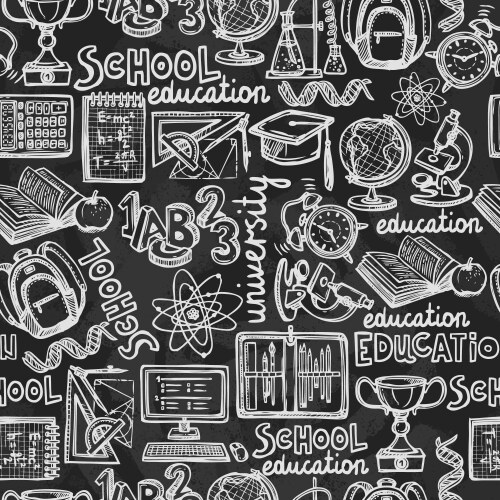 School pattern Royalty Free Vector Image - VectorStock