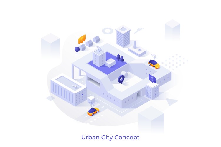Isometric set of iot smart industry robot 40 Vector Image