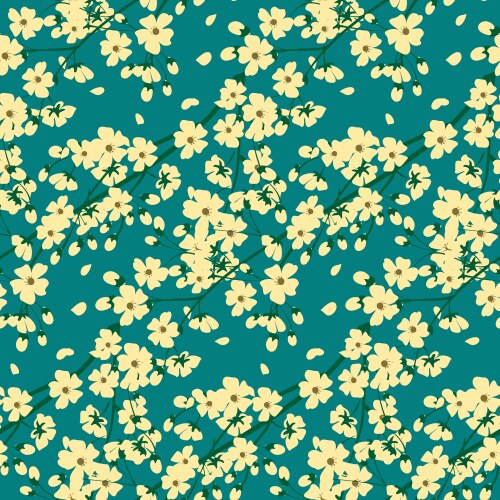 Folk floral seamless pattern background Royalty Free Vector