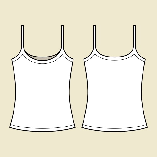 Women's Singlet Template Vector Image
