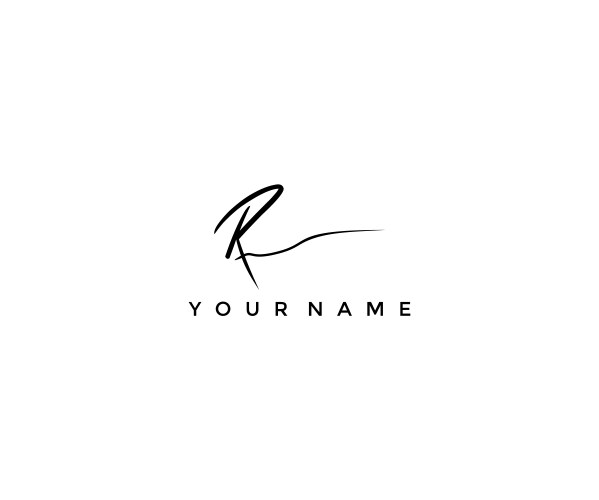 Calligraphy signature letter og logotype Vector Image