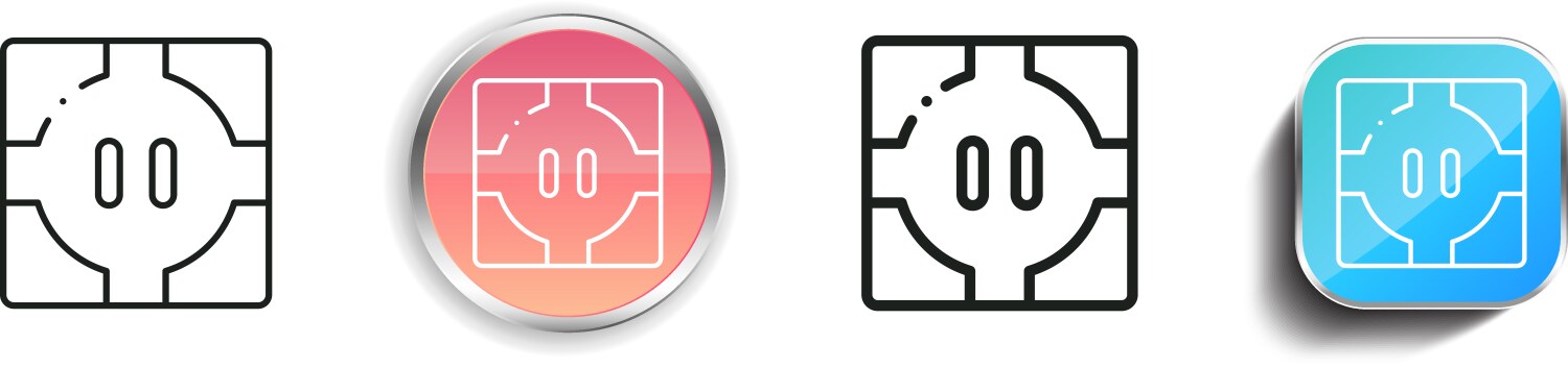 Dohyo icon thin linear regular and button style vector image