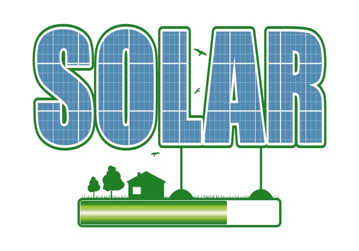Progress or loading bar with trees and house vector image