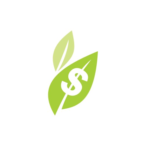 Letter s logo design template green leaf nature Vector Image