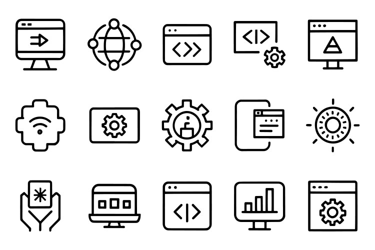 Code api programmer developer information vector image