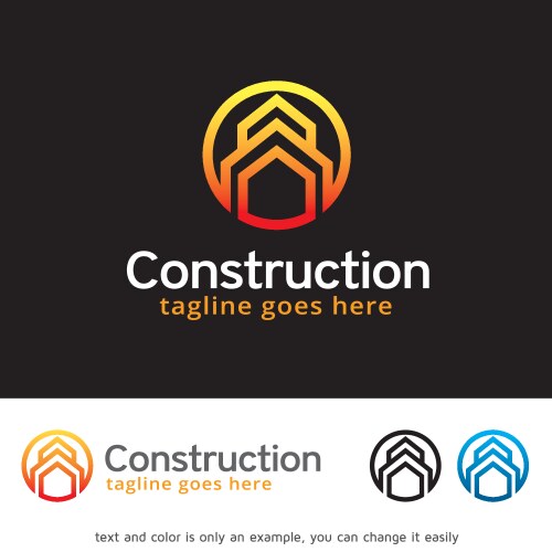 Construction logo template vector image