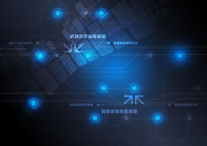 Bright blue hi-tech background Royalty Free Vector Image