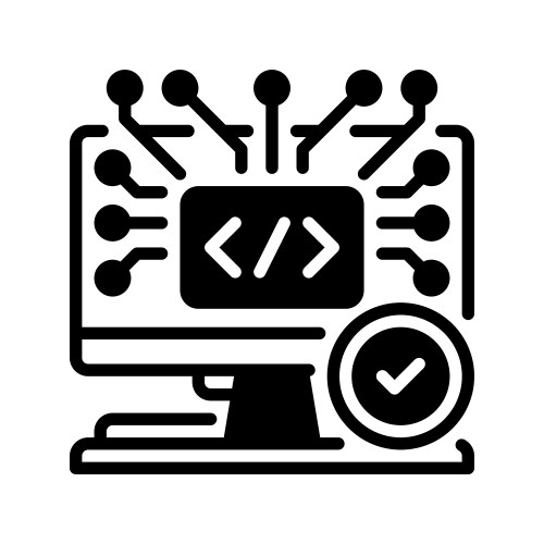 Algorithm testing line icon linear style sign vector image