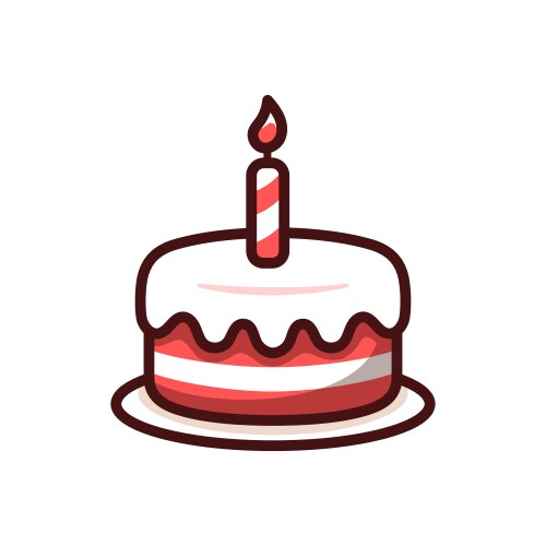 Simple birthday cake Vector Image