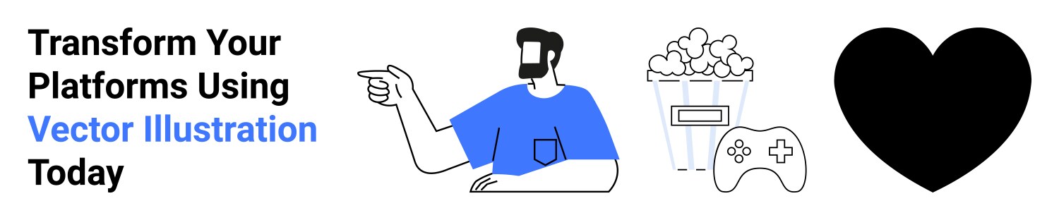 Man gesturing towards creative menu with popcorn vector image