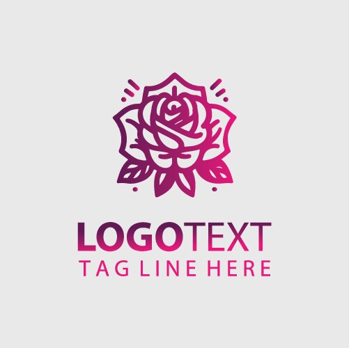 Rose logo Royalty Free Vector Image - VectorStock