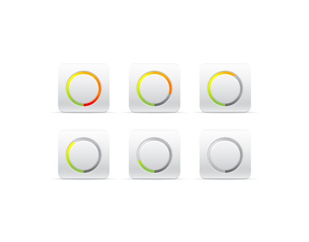Collection circular futuristic progress Royalty Free Vector