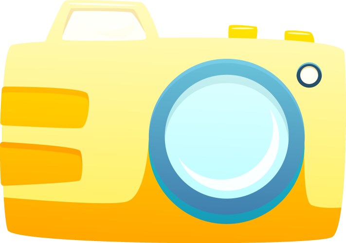 Flat camera icon vector image