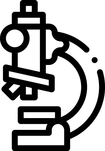Microscope icon thin linear style design isolated vector image