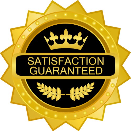 Satisfaction Guarantee Badge Vector Image