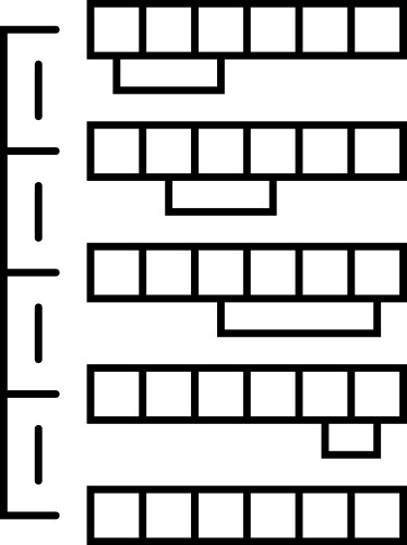 Selection sort algorithm line icon vector image