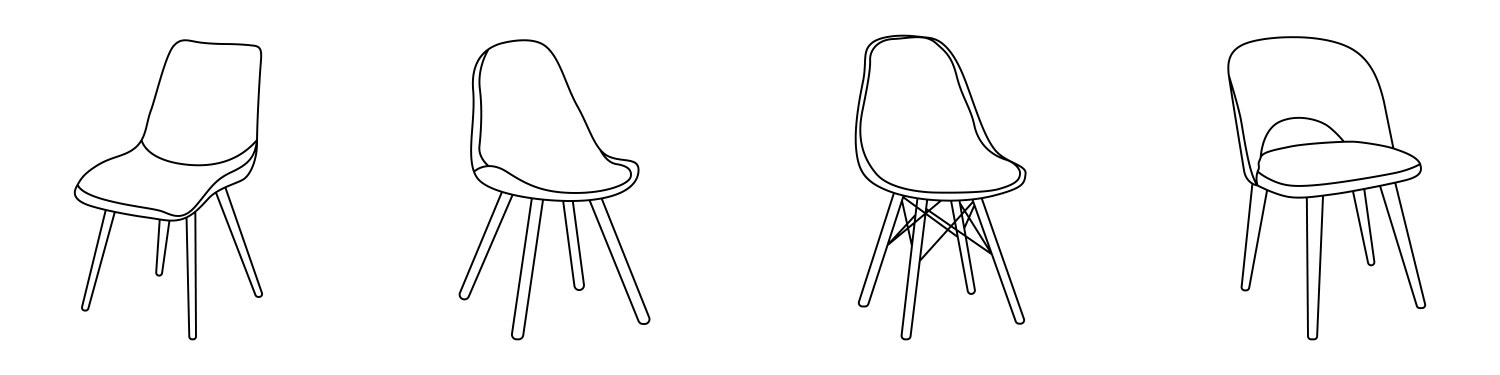 Chairs icon set Royalty Free Vector Image - VectorStock