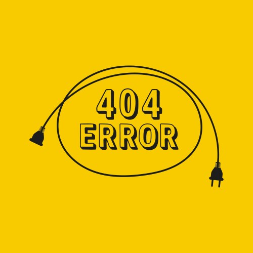 404 connection error abstract background vector image