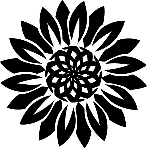 Flower icon set simple style Royalty Free Vector Image