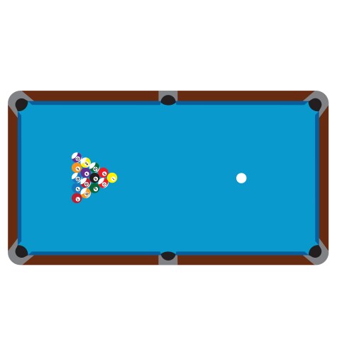 Pool table Royalty Free Vector Image - VectorStock
