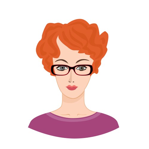Avatar face icon female social profile Royalty Free Vector