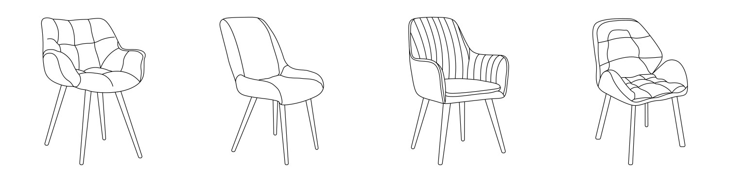 Chairs icon set Royalty Free Vector Image - VectorStock