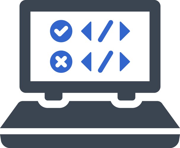 Coding testing icon vector image