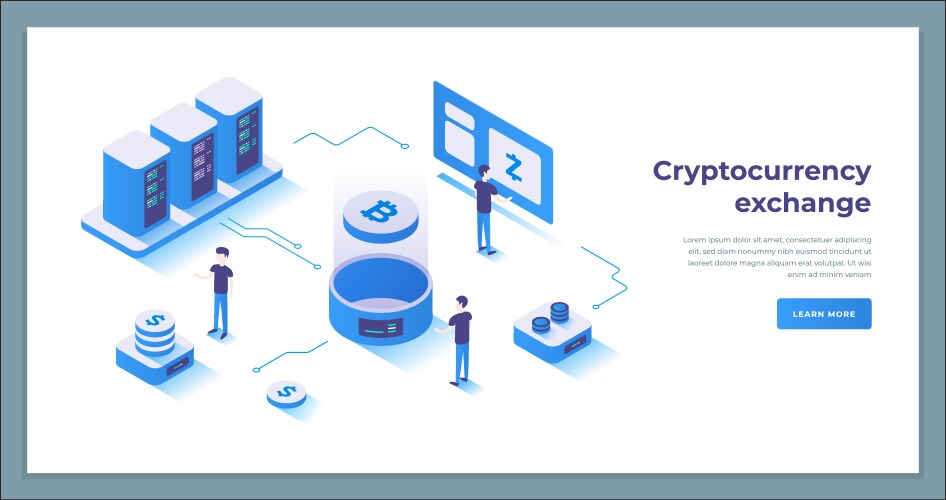 Cyberspace trade market technology crypto currency vector image