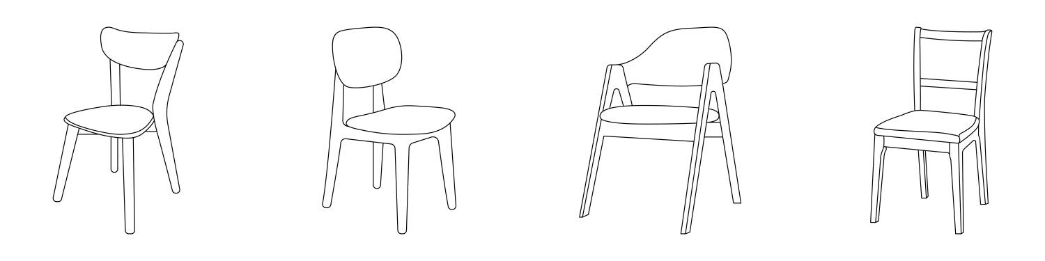 Chairs icon set Royalty Free Vector Image - VectorStock