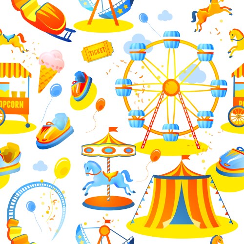 Family fun amusement park map Royalty Free Vector Image