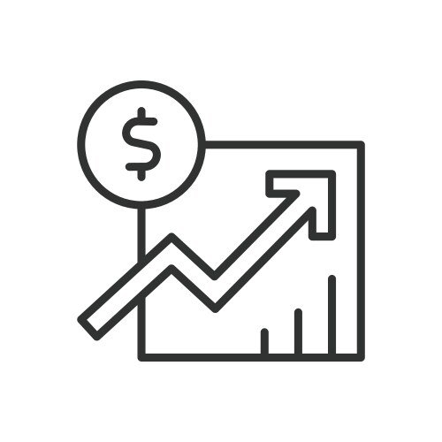 Trading algorithms icon in line design vector image