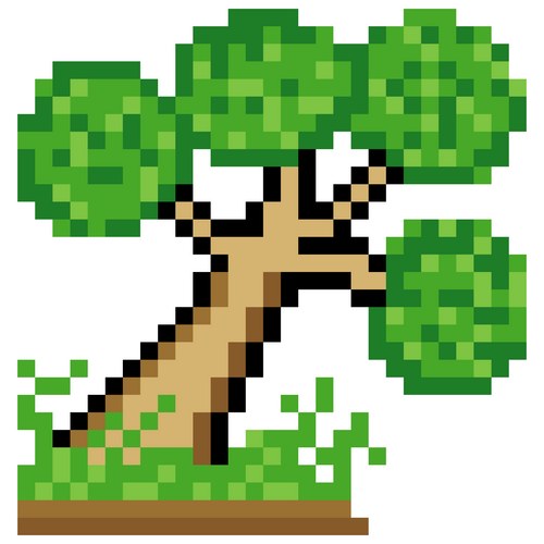 8 bit tree Vector Images & Graphics for Commercial Use | VectorStock