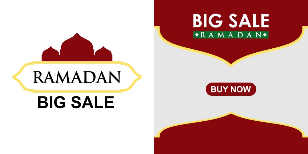 Ramadan big sale template design vector image