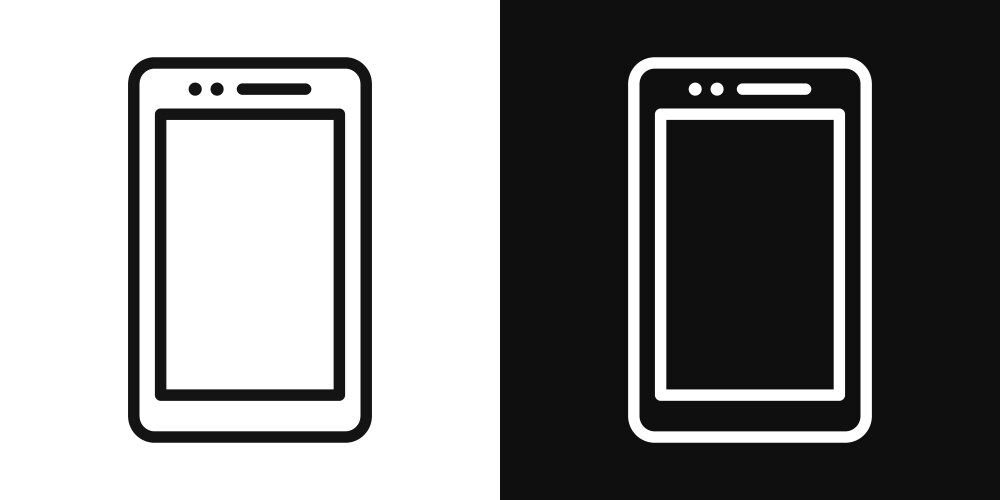 Smartphone icon set cell phone symbol Royalty Free Vector