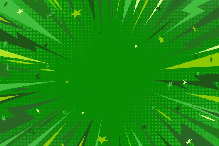Green pop art comic background modern creative Vector Image
