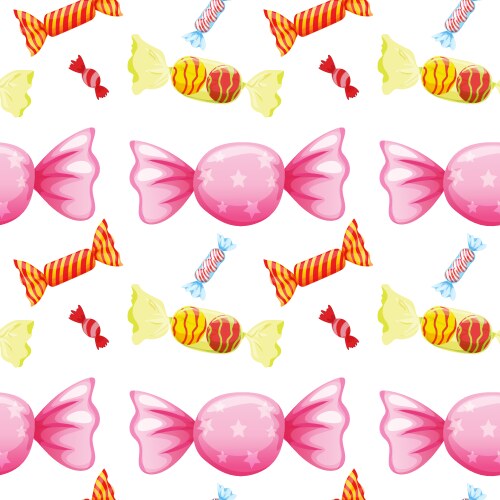 Pink sweet food seamless pattern Royalty Free Vector Image